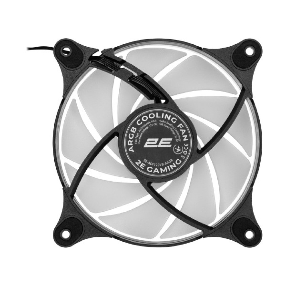 Корпусний вентилятор 2E GAMING Air Cool ACF120VB-ARGB 120мм, 1200rpm, 4pin, 23dBa, чорний