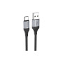 Дата кабель USB 2.0 AM to USB-C 1.0m 3A nylon X102 black HOCO (6942007608770)