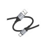 Дата кабель USB 2.0 AM to USB-C 1.0m 3A nylon X102 black HOCO (6942007608770)