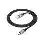 Дата кабель USB 2.0 AM to USB-C 1.0m 3A nylon X102 black HOCO (6942007608770)