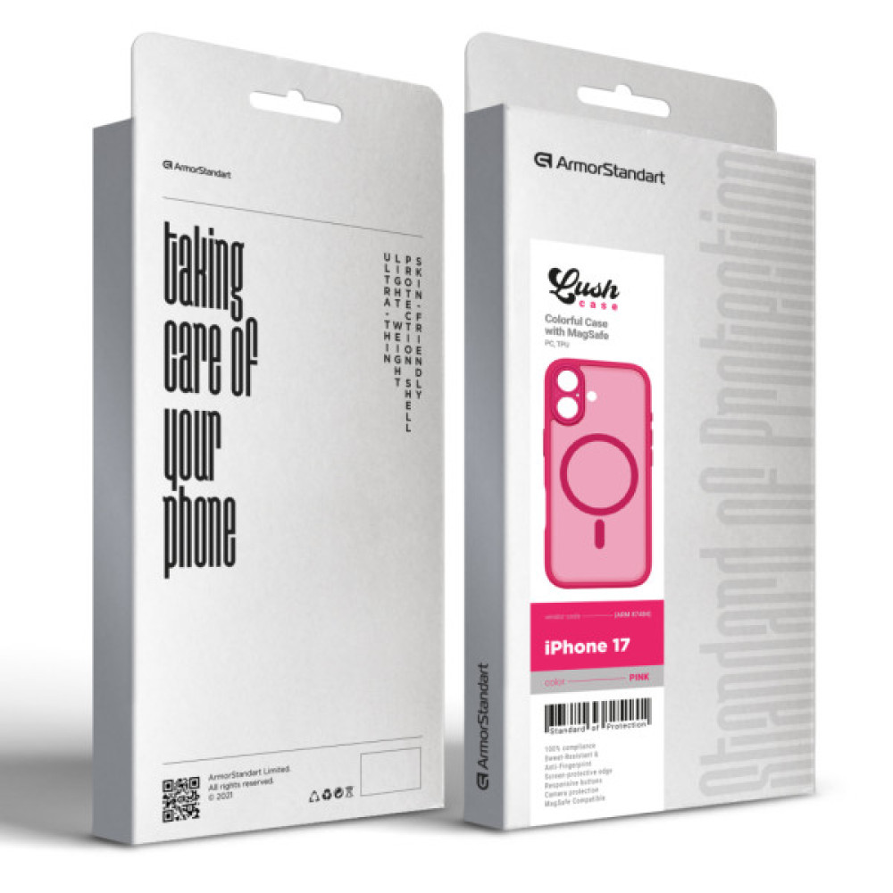 Чохол до мобільного телефона Armorstandart Lush MagCase Apple iPhone 17 Pink (ARM87484) Чохол до мобільного телефона Armorstandart Lush MagCase Apple iPhone 17 Pink (ARM87484)