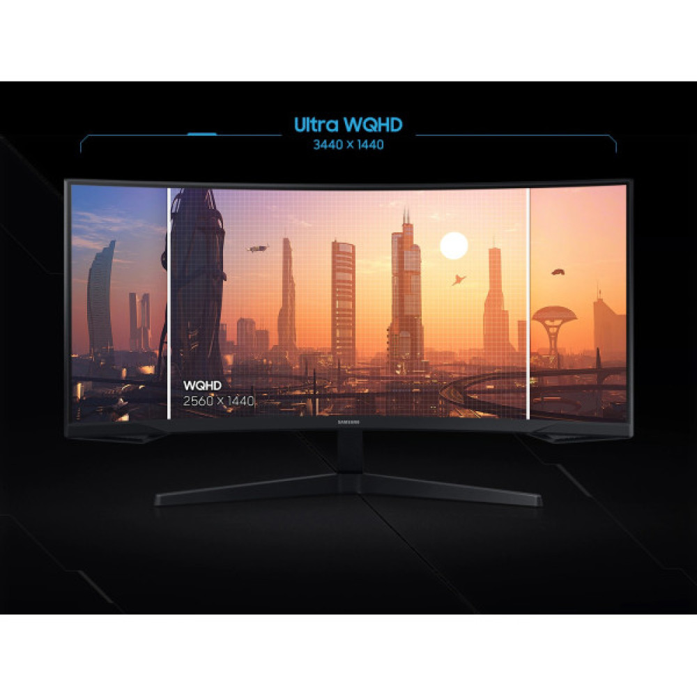 Монітор Samsung 34" Odyssey G5 C34G55TWW D-Sub, 2xHDMI, DP, VA, 3440x1440, 21:9, 165Hz, 1ms, CURVED