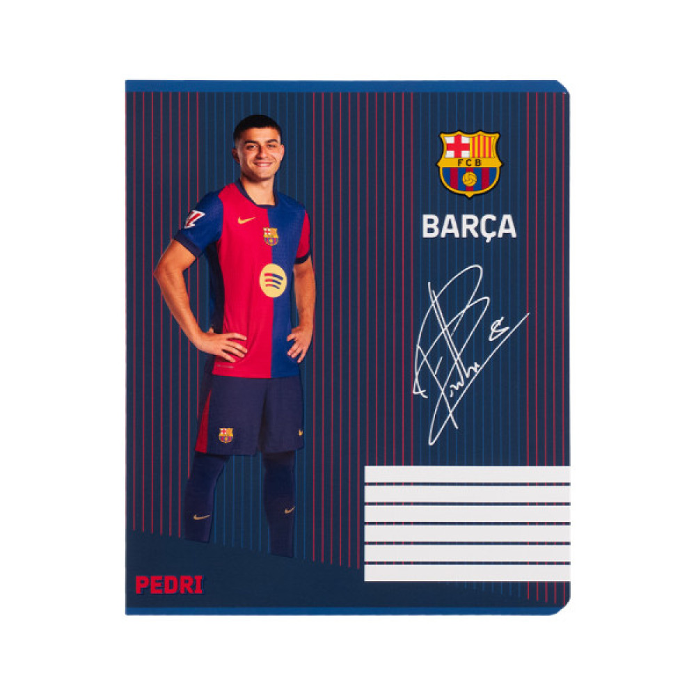 Зошит Kite FC Barcelona, 18 аркушів, клітинка (BC25-236)