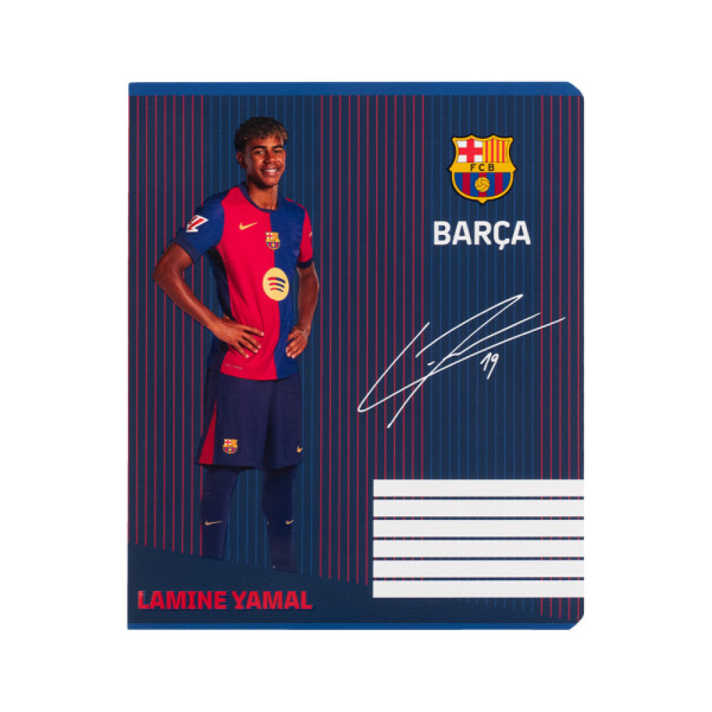 Зошит Kite FC Barcelona, 18 аркушів, клітинка (BC25-236)