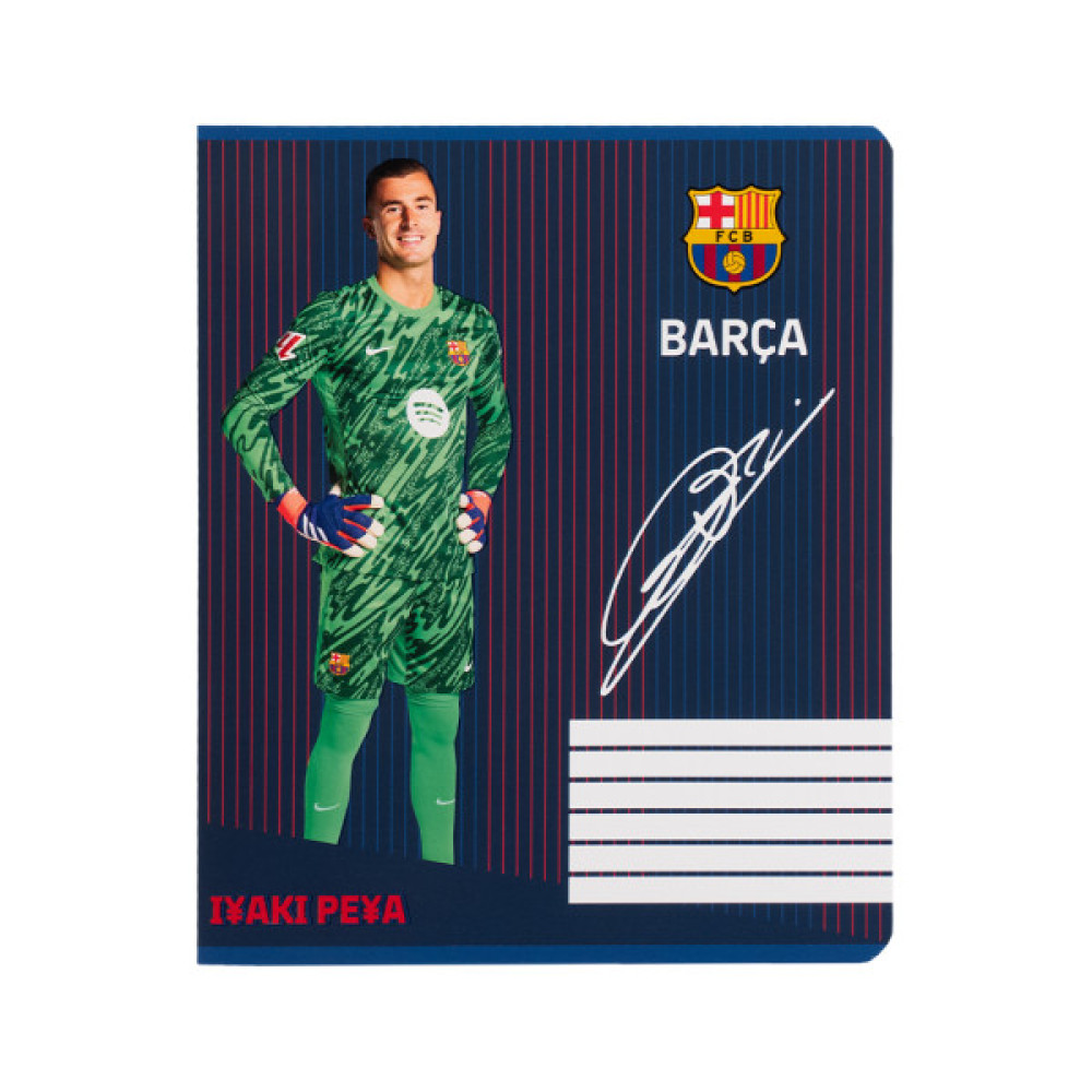 Зошит Kite FC Barcelona, 18 аркушів, клітинка (BC25-236)