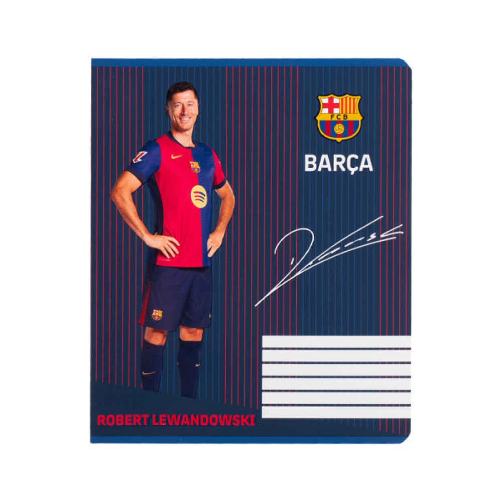 Зошит Kite FC Barcelona, 18 аркушів, клітинка (BC25-236)