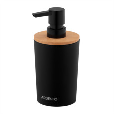 Диспенсер для мила ARDESTO Minimalism 380мл, поліпропілен, бамбук, чорний