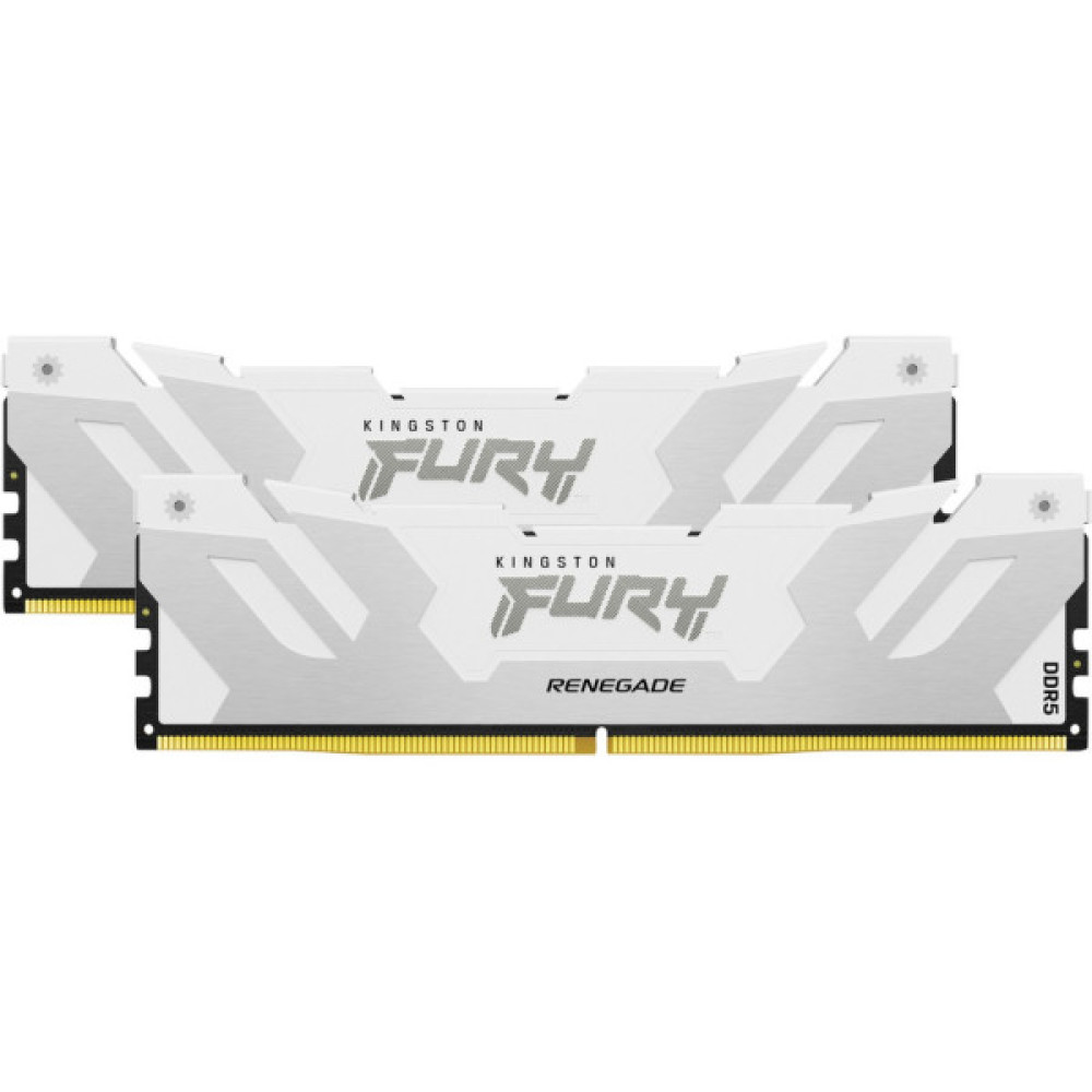 Модуль пам'яті для комп'ютера DDR5 64GB (2x32GB) 6400 MHz Renegade White XMP Kingston Fury (ex.HyperX) (KF564C32RWK2-64)