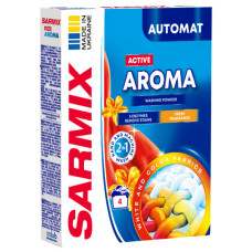 Пральний порошок Sarmix Active Aroma для всіх типів прання 300 г (4820268104199)