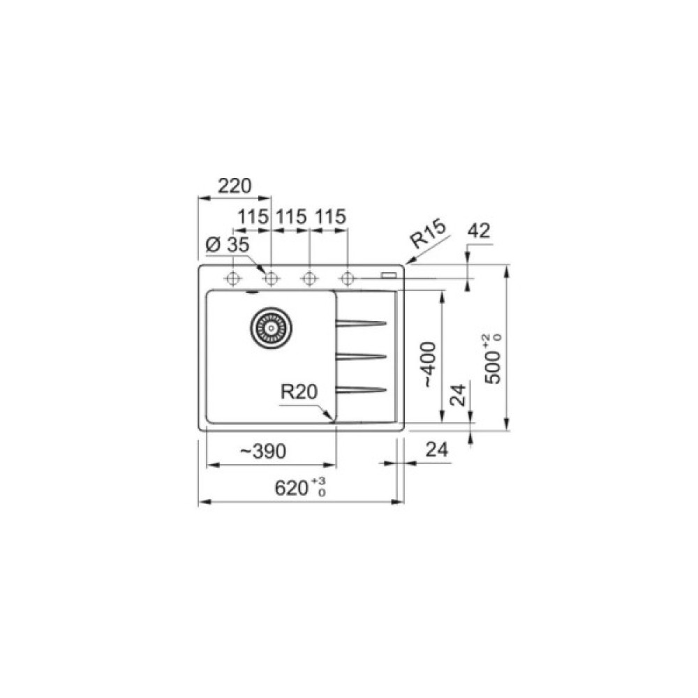 Мийка кухонна Franke Centro CNG 611-62 TL (114.0716.712)