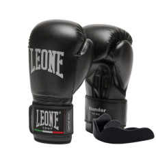 Боксерські рукавички Leone GN383 Thunder Black 8 унцій (GN383_Black_8oz)