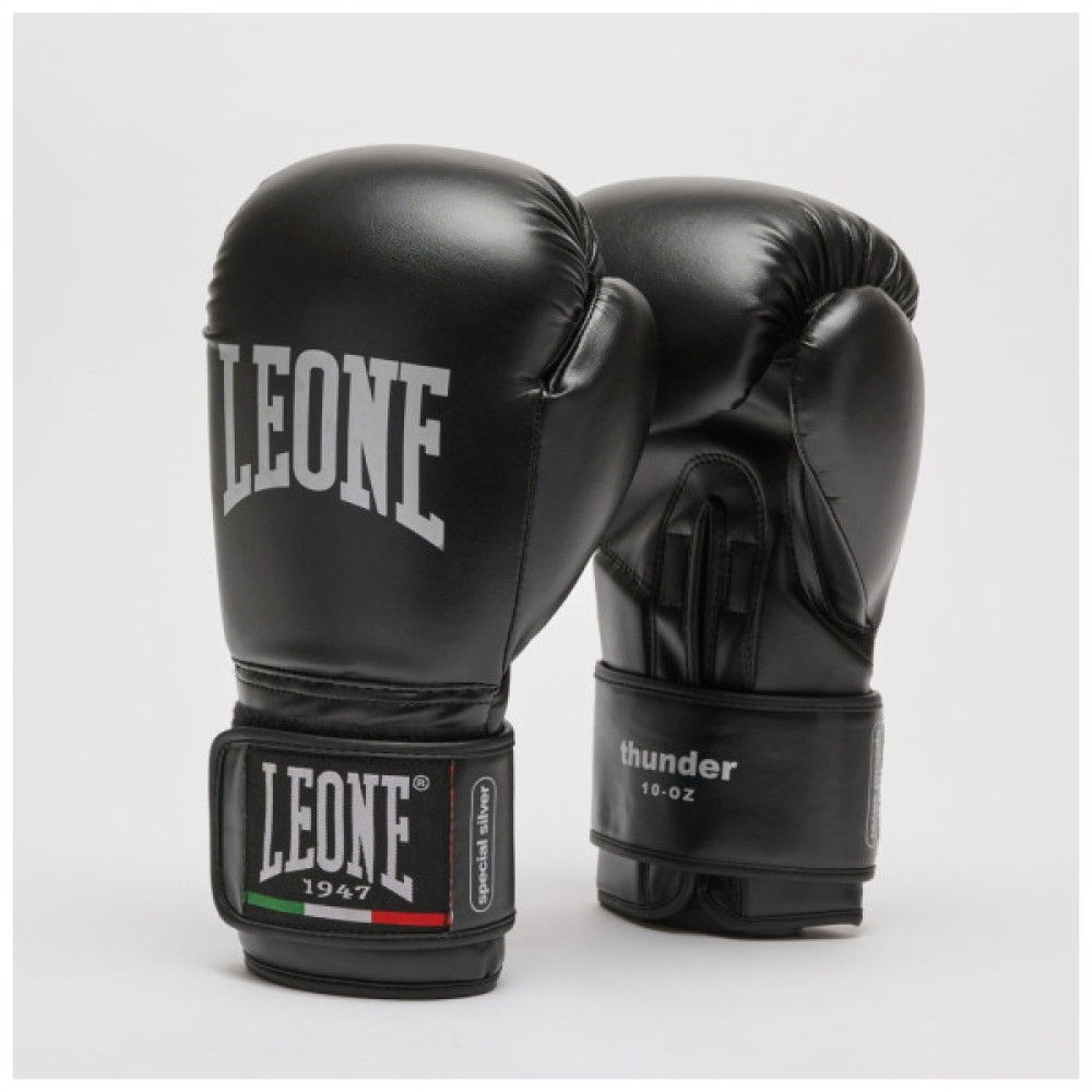 Боксерські рукавички Leone GN383 Thunder Black 8 унцій (GN383_Black_8oz)