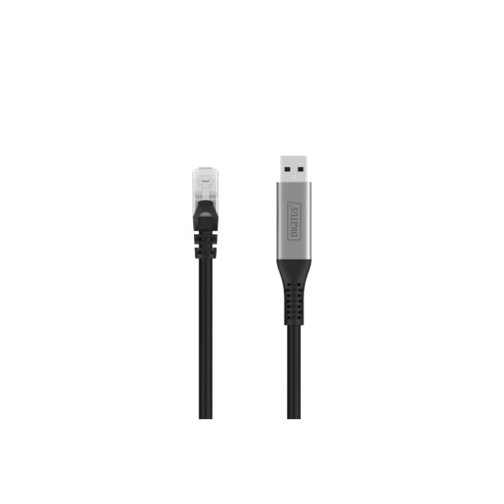 Кабель DIGITUS Ethernet USB-A - RJ45 CAT 6A S/FTP, 1 Gbit/s, 2m, LSZH