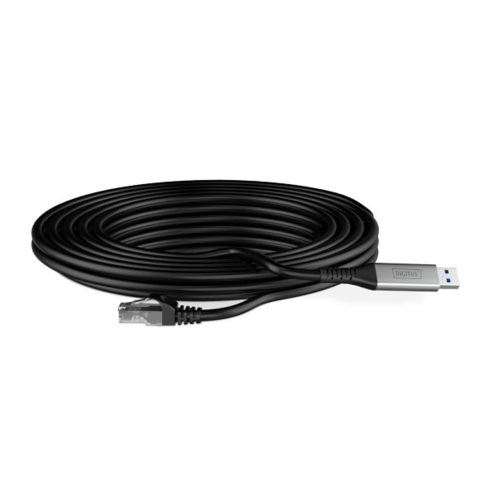 Кабель DIGITUS Ethernet USB-A - RJ45 CAT 6A S/FTP, 1 Gbit/s, 2m, LSZH