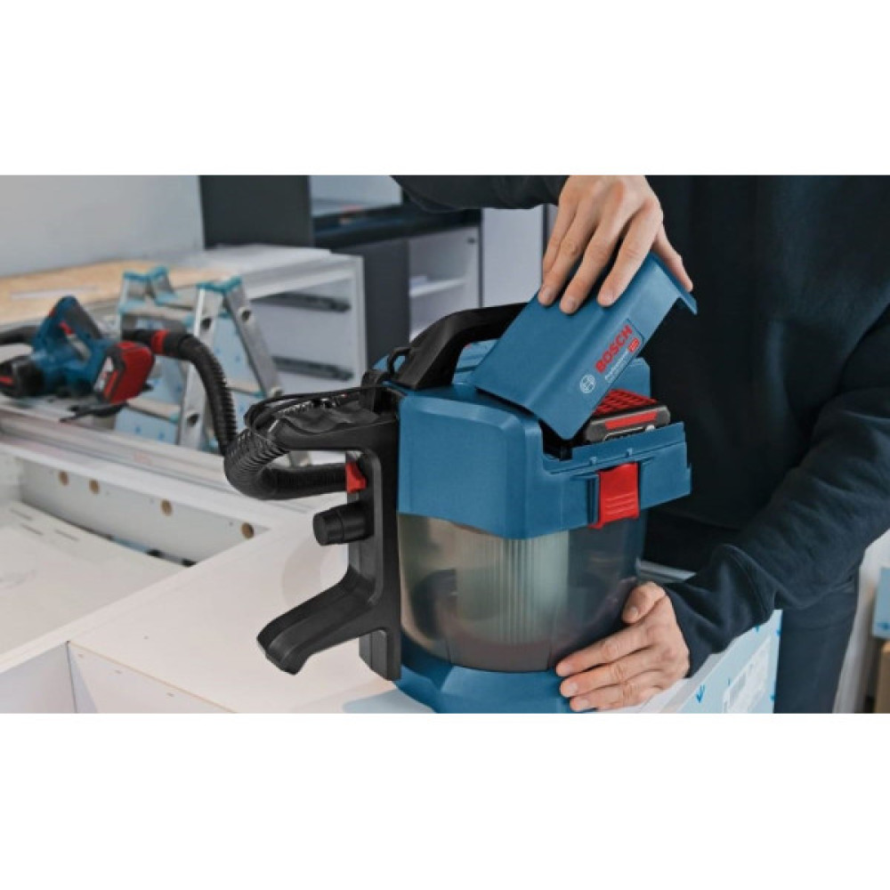 Пилосос професійний акумуляторний Bosch Professional GAS 18V-10 L, 18В, 90мБар, без АКБ та ЗП