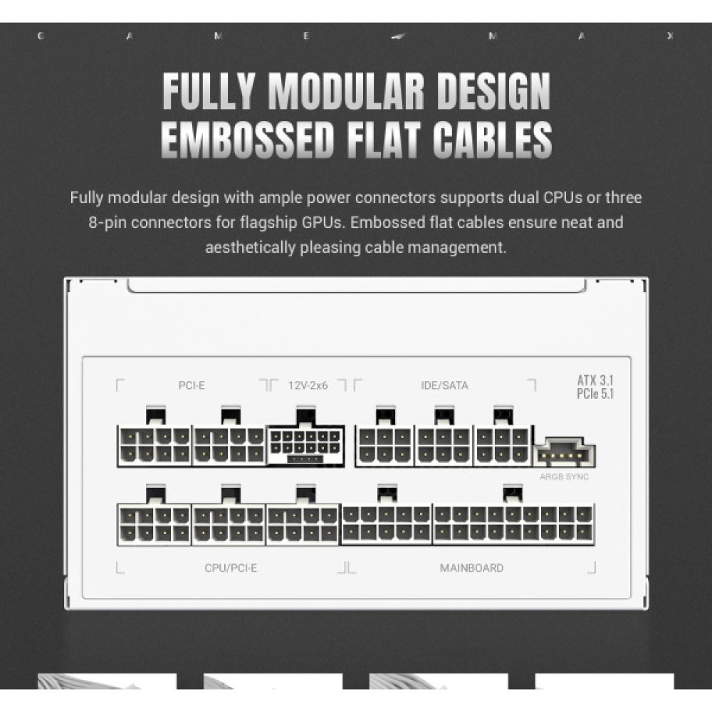 GAMEMAX RGB PRO 850G WH