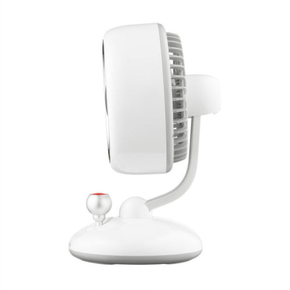Вентилятор ARDESTO AviaFan FT-F3600W настільний, 12см, акумулятор, підсвічування, USB-A Type-C, білий