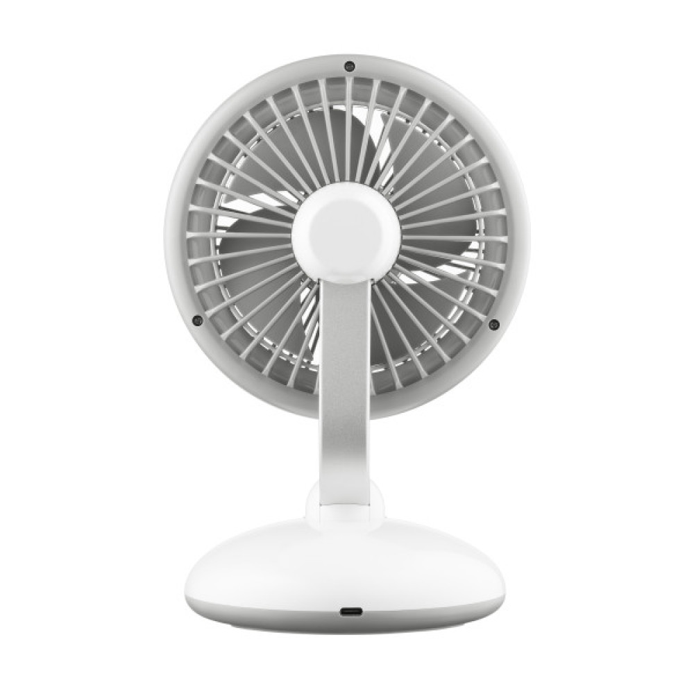 Вентилятор ARDESTO AviaFan FT-F3600W настільний, 12см, акумулятор, підсвічування, USB-A Type-C, білий