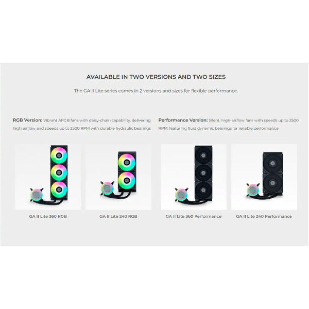Система рідинного охолодження Lian Li GA II Lite 360P, Black (G89.GA2L36PB.00)