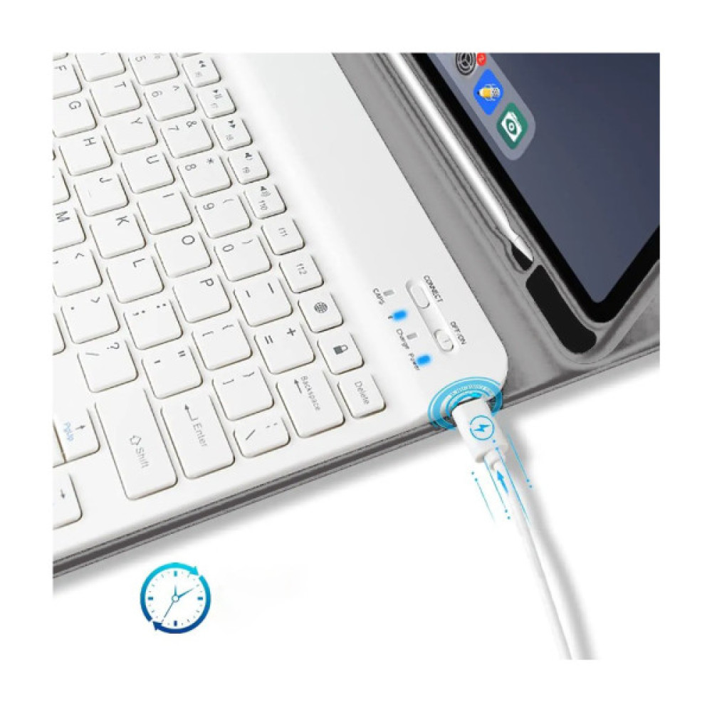 Чохол до планшета BeCover with keyboard Apple iPad Mini 7 2024 Gray (712994)