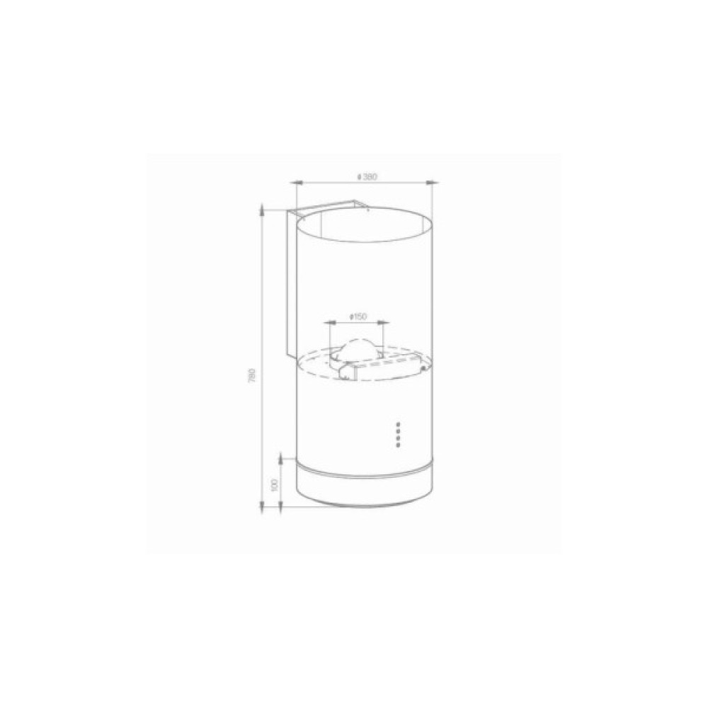 Витяжка кухонна Interline TUBE S BL A/60/T