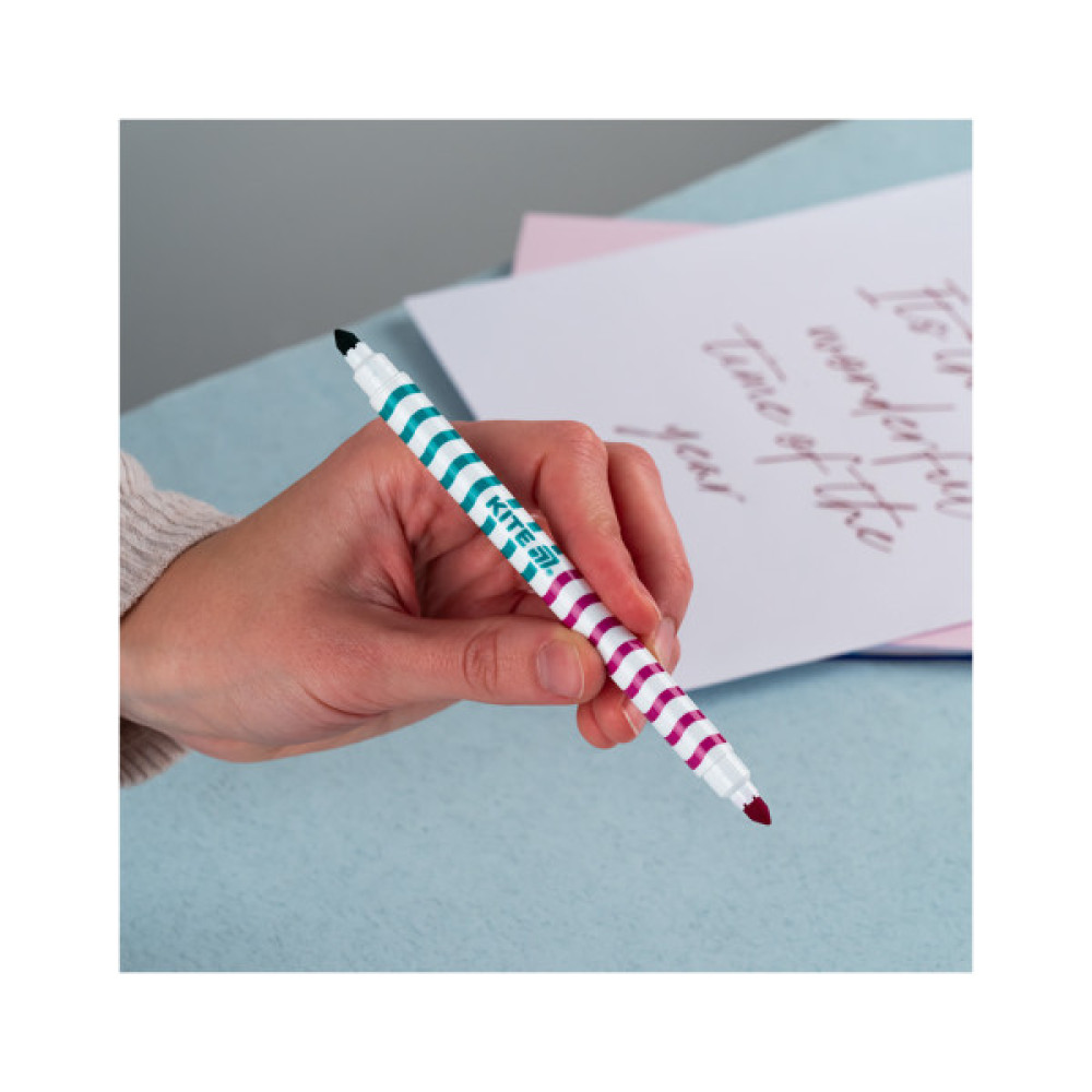 Фломастери Kite Creative двосторонні 12 кольорів (K-1151)