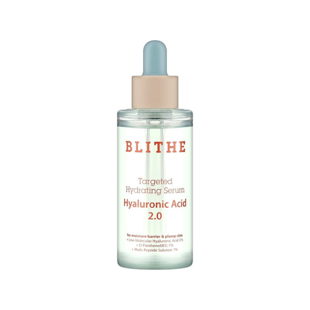 Сироватка для обличчя Blithe Targeted Hydrating Serum Hyaluronic Acid 2.0 Гіалуронова з антиоксидантами та пептидами 50 мл (8809501660933)