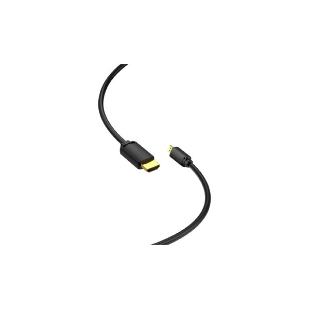 Кабель мультимедійний HDMI to Micro HDMI 1.5m V2.0 4K 60Hz 18Gbps HDR Dolby VENTION (AGIBG)