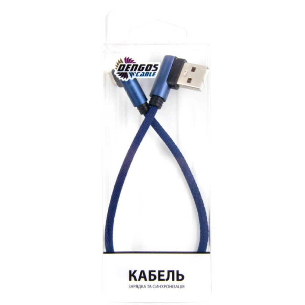 Дата кабель USB 2.0 AM to USB-C 0.25m blue Dengos (NTK-TC-UG-SHRT-SET-BLUE)