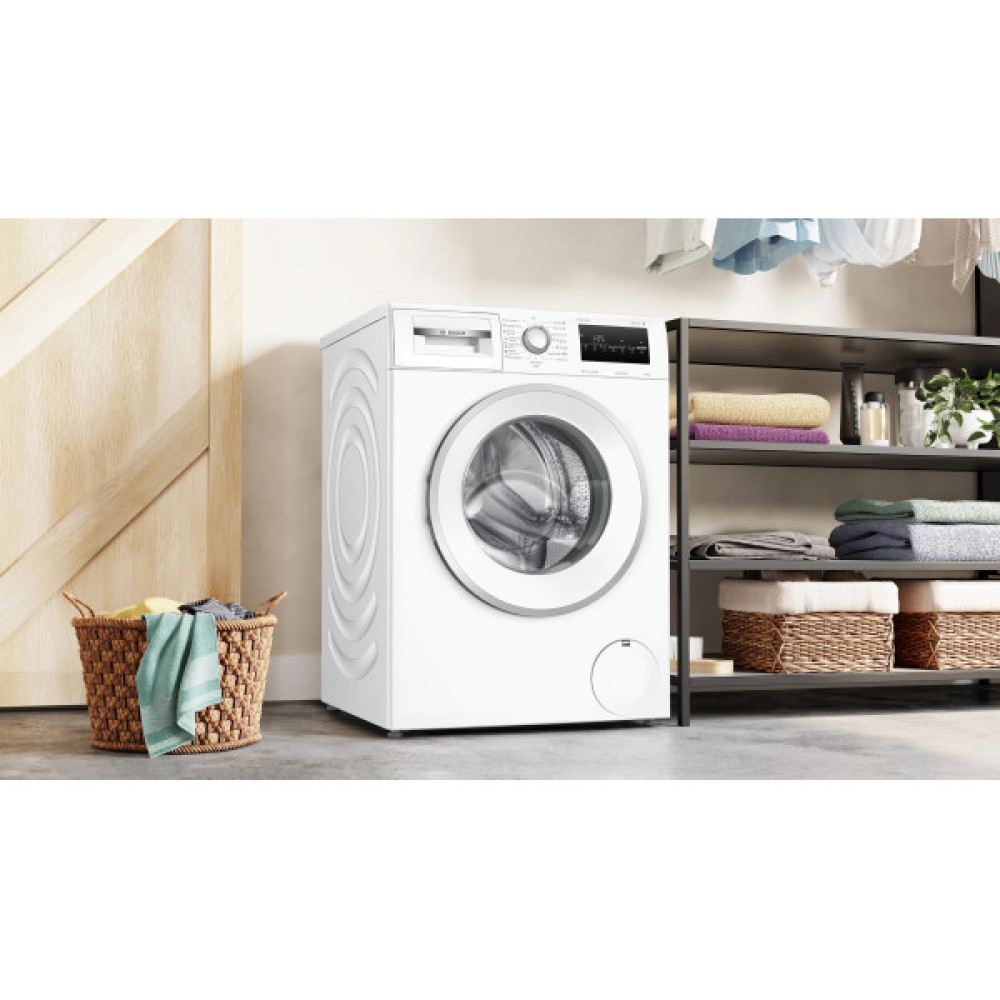 Пральна машина Bosch фронтальна, 8кг, 1400, A, 59см, дисплей, білий