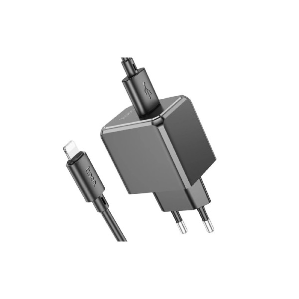 Зарядний пристрій HOCO CS11A USB + cable USB to Lightning black (6942007603560)