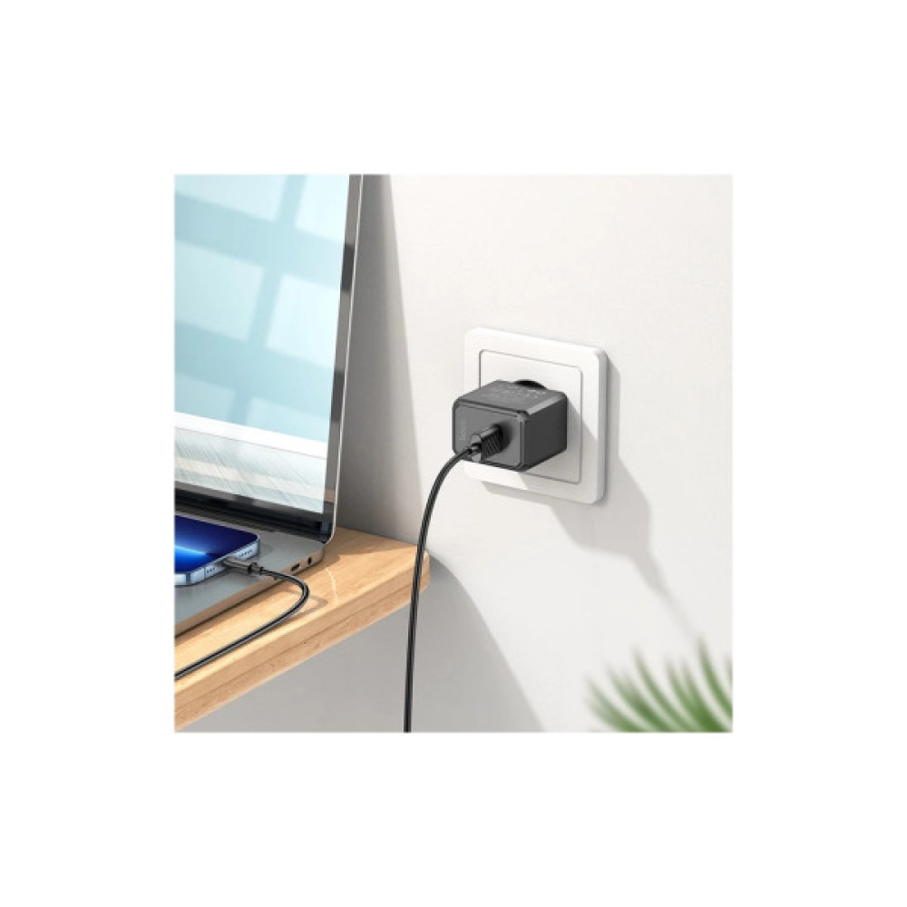 Зарядний пристрій HOCO CS11A USB + cable USB to Lightning black (6942007603560)