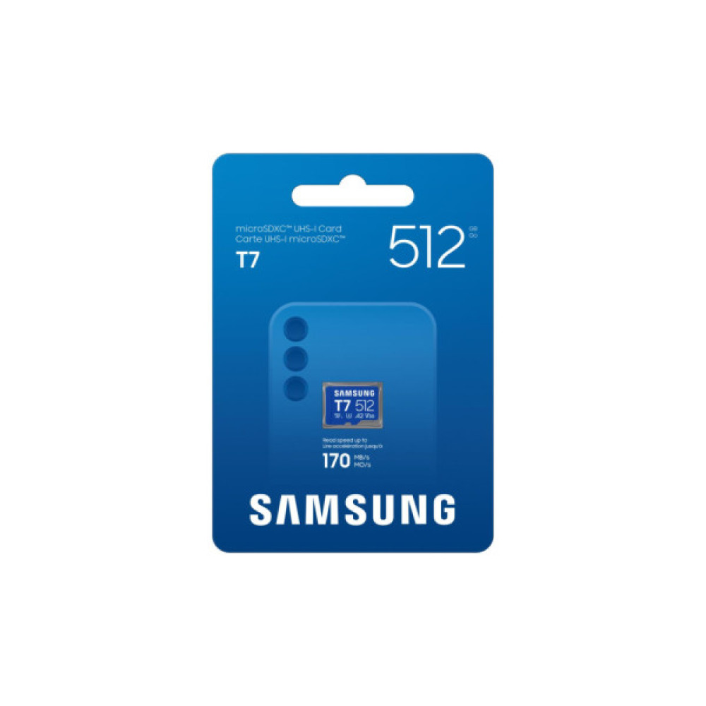 Карта пам'яті Samsung 512GB microSDXC class 10 UHS-I U3 V30 A2 T7 (MB-MB512T/WW)