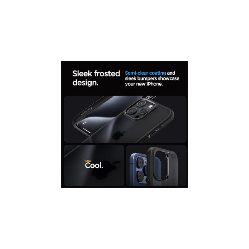 Чохол до мобільного телефона Spigen Apple iPhone 15 Pro Ultra Hybrid Frost Black (ACS06709)