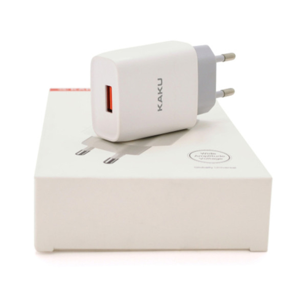 Зарядний пристрій iKAKU KSC-215 1xUSB 5V 2.1A White (KSC-215 NATU)