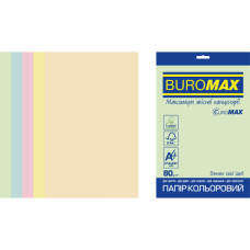 Папір Buromax А4, 80g, PASTEL, 5colors, 50sh EUROMAX (BM.2721250E-99)