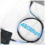 Дата кабель USB 2.0 AM to USB-C 0.5m 7A 100W black Essager (EXC7A-CGB01-P)