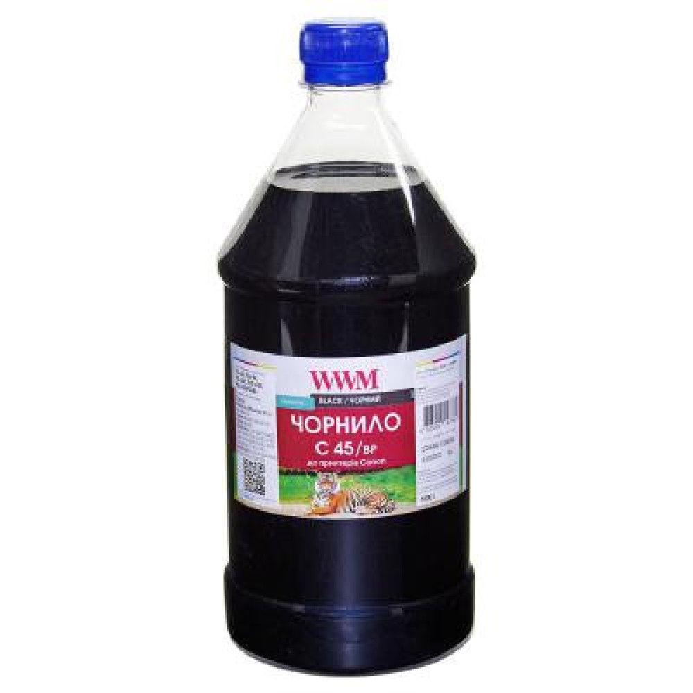 Чорнило WWM CANON PG-440/PG-445/PGI-450Bk 1000г Black Pigmented (C45/BP-4) Чорнило WWM CANON PG-440/PG-445/PGI-450Bk 1000г Black Pigmented (C45/BP-4)
