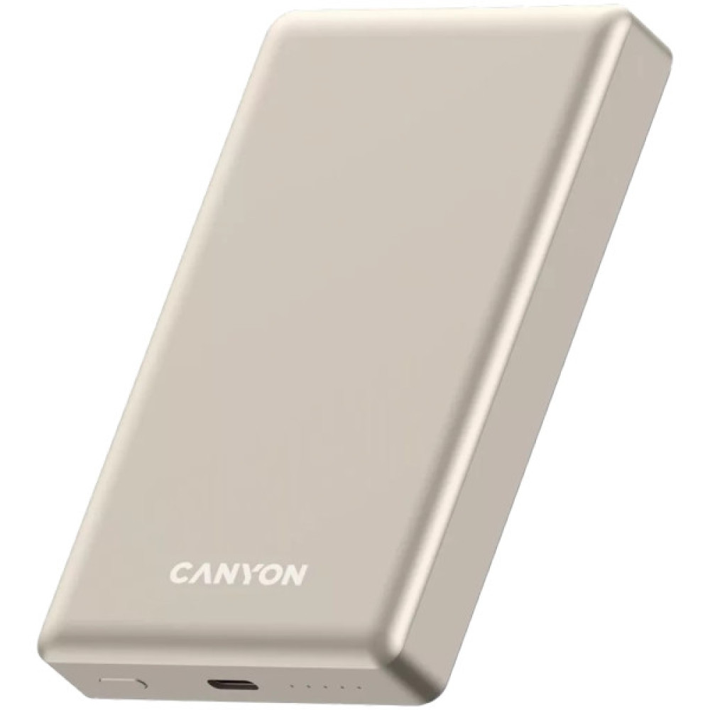 Батарея універсальна Canyon 10000mAh OnPower 510 slim Magsafe PD/20W Beige (CNS-CPB510BE)