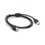 Дата кабель USB 2.0 AM/AF 1.0m ferrite black Voltronic (YT-AM/AF-1.0B)