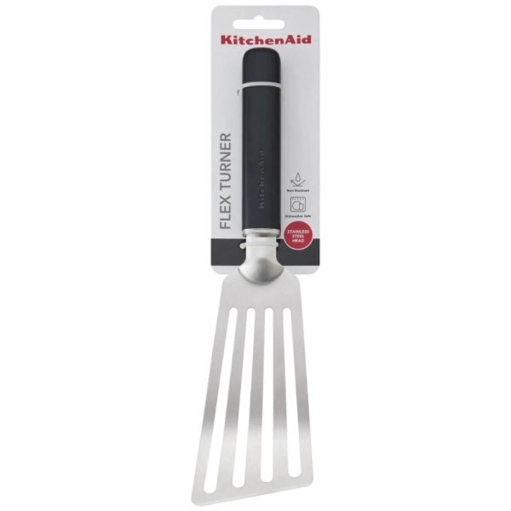 Лопатка кухонна KitchenAid Classic з прорізами 32 см чорний (KHH024OHOBEG)