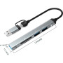 Концентратор Dynamode 5-in-1 USB Type-C/Type-A to 1хUSB3.0, 2xUSB 2.0, card-reader SD/MicroSD (DM-UH-514) Концентратор Dynamode 5-in-1 USB Type-C/Type-A to 1хUSB3.0, 2xUSB 2.0, card-reader SD/MicroSD (DM-UH-514)