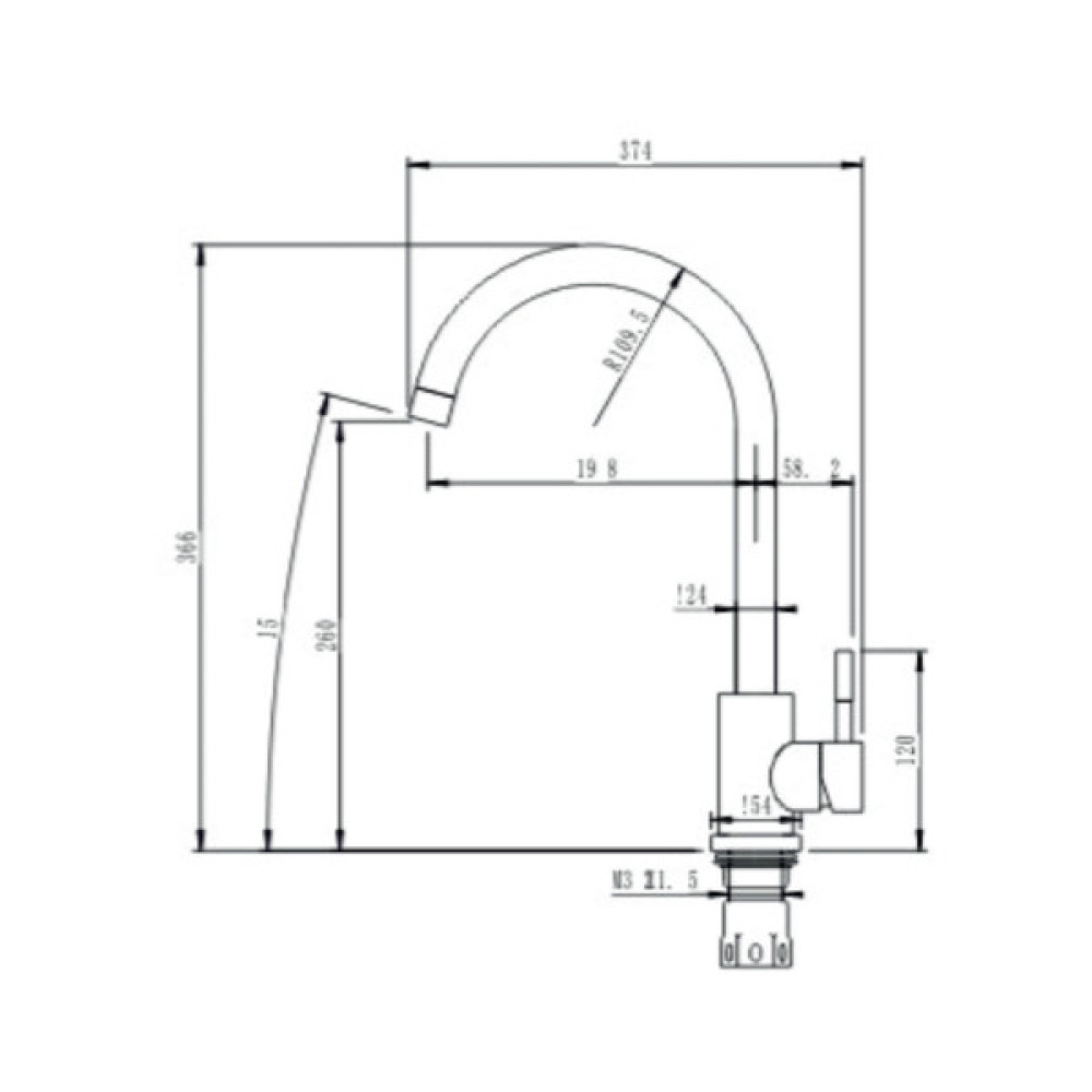 Змішувач Interline RUBIO sateen