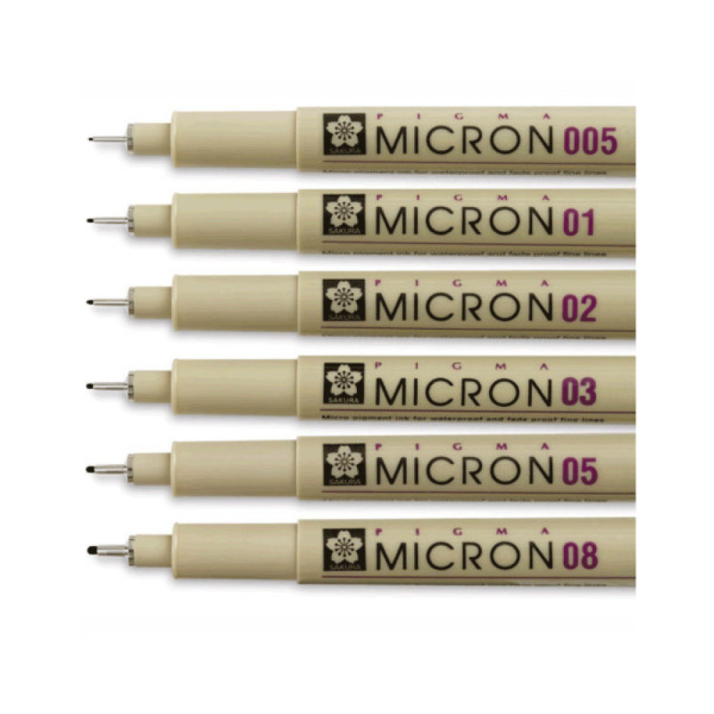 Лайнер Sakura Набір Pigma Micron 6 шт, Чорний (8710141049449)