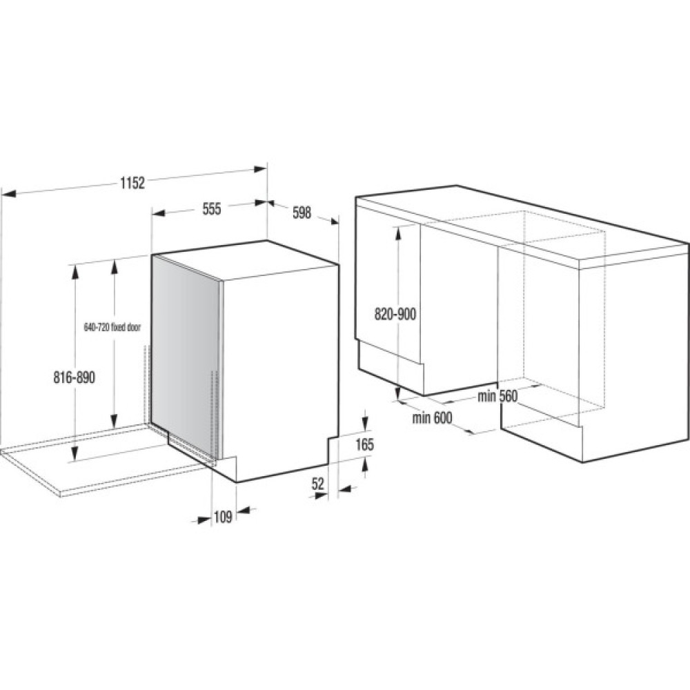 Посудомийна машина Gorenje вбудовувана, 16компл., A+++, 60см, інвертор,Wi-Fi, сенсорн.упр, 3и кошики, білий