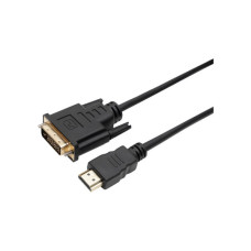 Кабель мультимедійний HDMI M to DVI M 1.8m 24+1pin Dynamode (DM-CL-HDMI-DVI-1.8M)