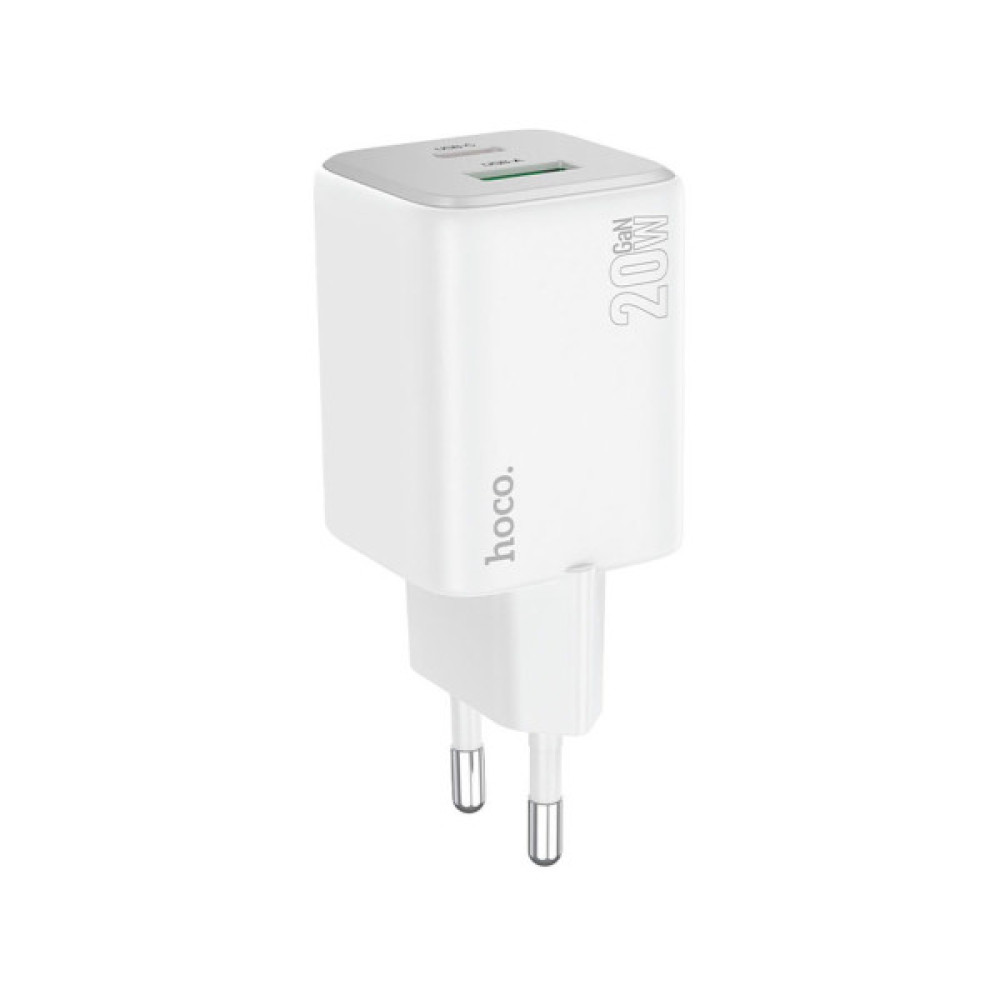 Зарядний пристрій HOCO N41 Almighty 1xUSB-C PD20W + 1xUSB QC3.0 White (6942007617031)