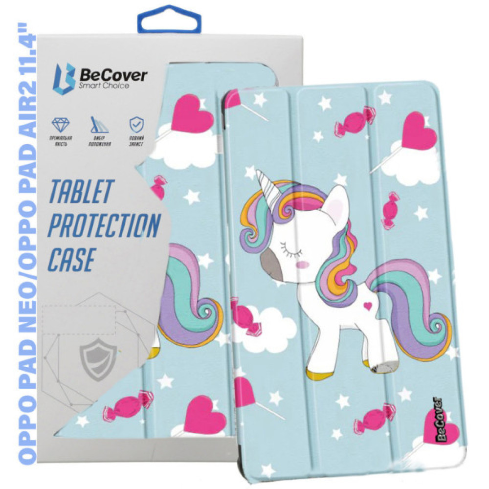 Чохол до планшета BeCover Smart Case Oppo Pad Neo (OPD2302)/ Oppo Pad Air2 11.4" Unicorn (710987) Чохол до планшета BeCover Smart Case Oppo Pad Neo (OPD2302)/ Oppo Pad Air2 11.4" Unicorn (710987)
