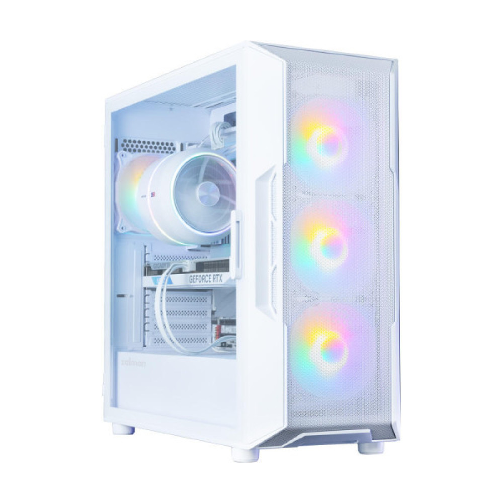 Корпус Zalman I3 Neo V2 без БЖ 2xUSB3.0, 1x Type C, 4x120мм RGB, VGA 400мм, LCS ready, TG Side Panel, ATX, білий