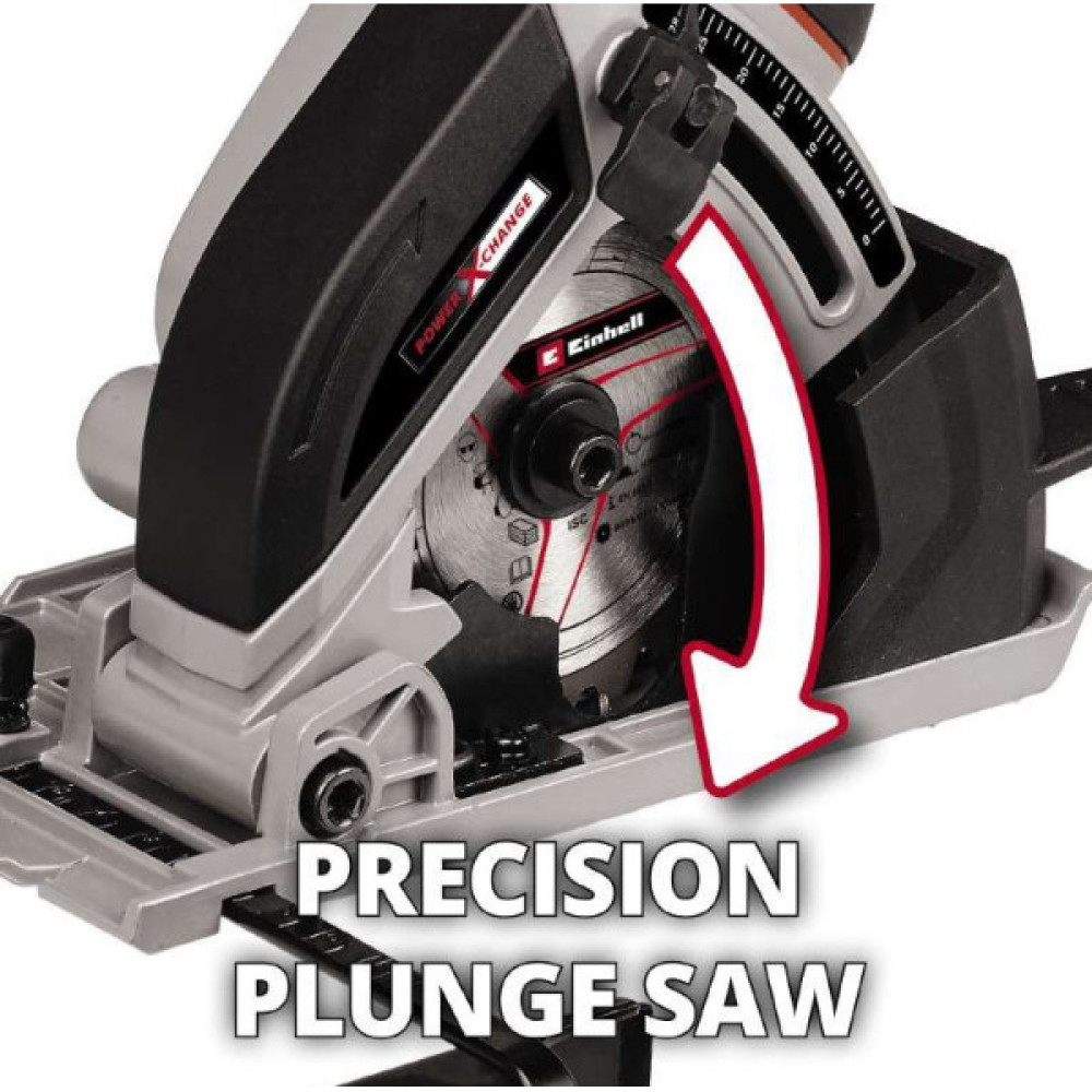 Пила дискова акмуляторна Einhell TE-CS 18/89LI - Solo PXC 18В 89х10мм 1.72кг без АКБ та ЗП